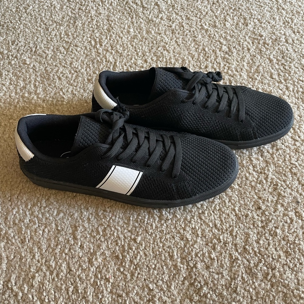 Black and white shoes